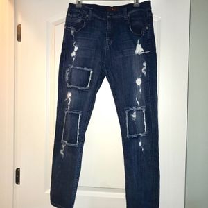 7 For All Mankind Girlfriend Relax SkinnyDestroyed